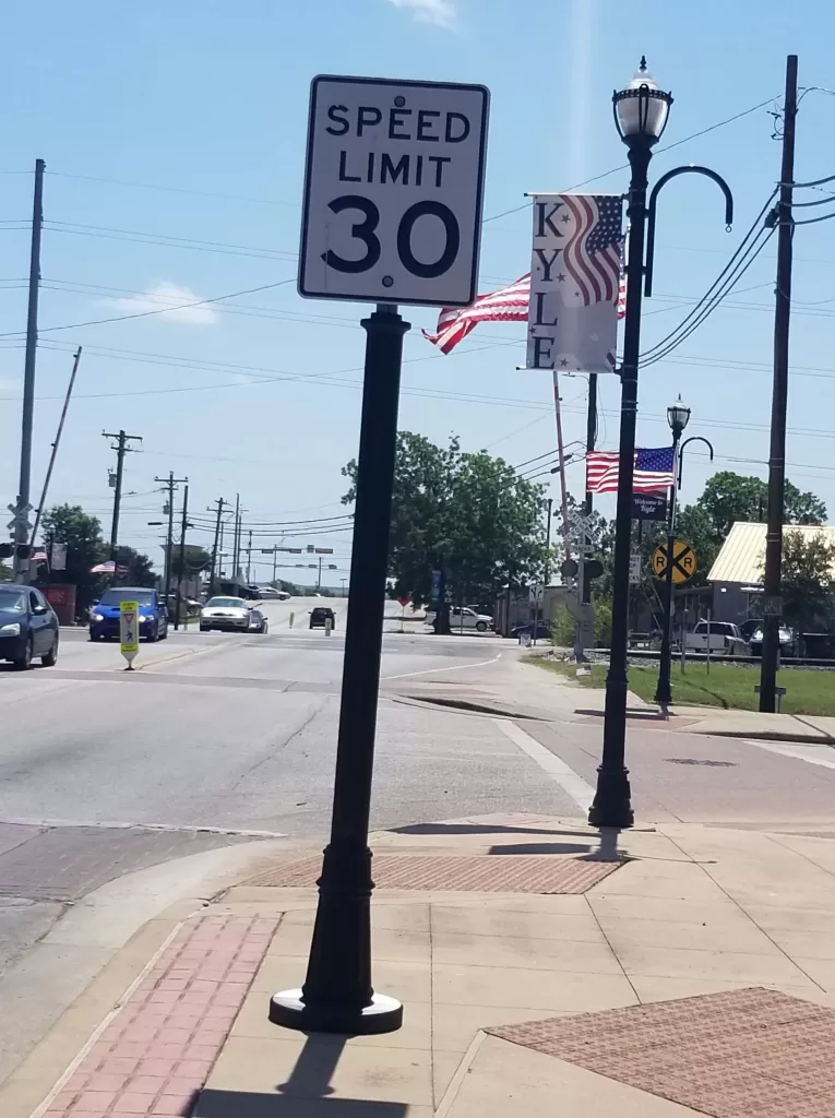 Decorative Pole Cover on Main Street